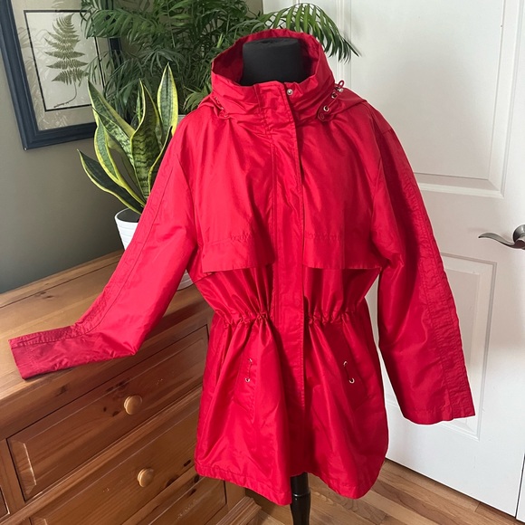 Jones New York - Red - Rain Jacket - Picture 1 of 5